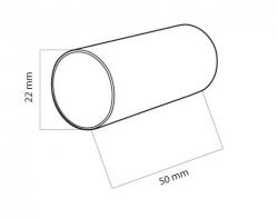 Krytka dopojovací trubky 50 mm - matný křemen