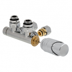 Designová termostatická sada 343 / 344 lesklý chrom