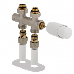 Designová termostatická sada 343 / 344 základní poniklování