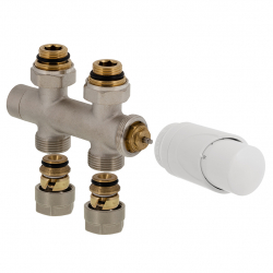 Designová termostatická sada 343 / 344 základní poniklování