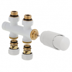 Designová termostatická sada 343 / 344 bílá