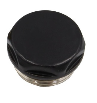 Záslepka 1/2" pro designová otopná tělesa černá